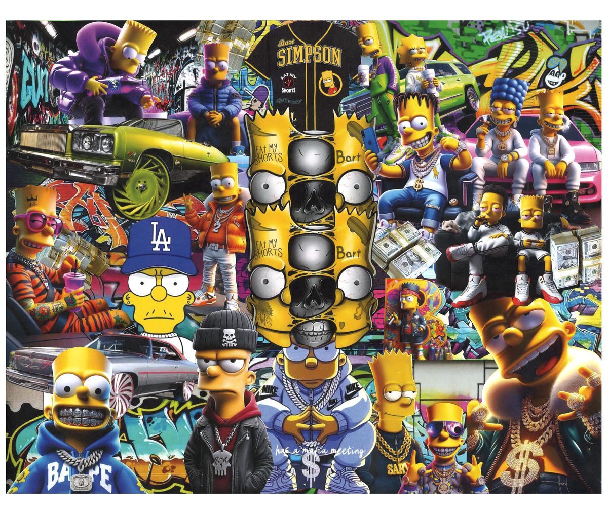 Simpsons collage artwork