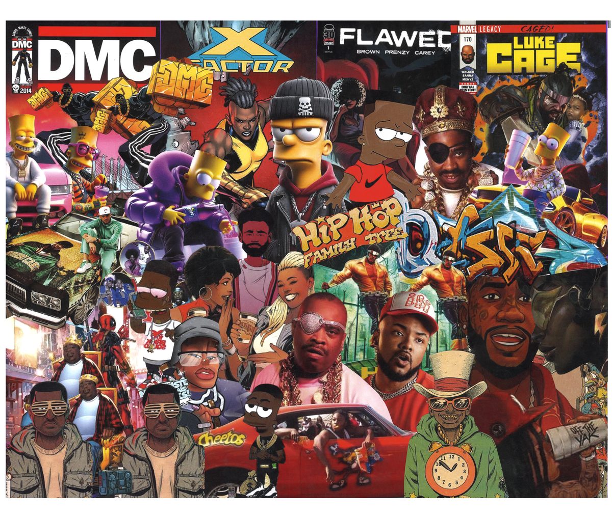 Hip Hop Rapper Collage collage artwork
