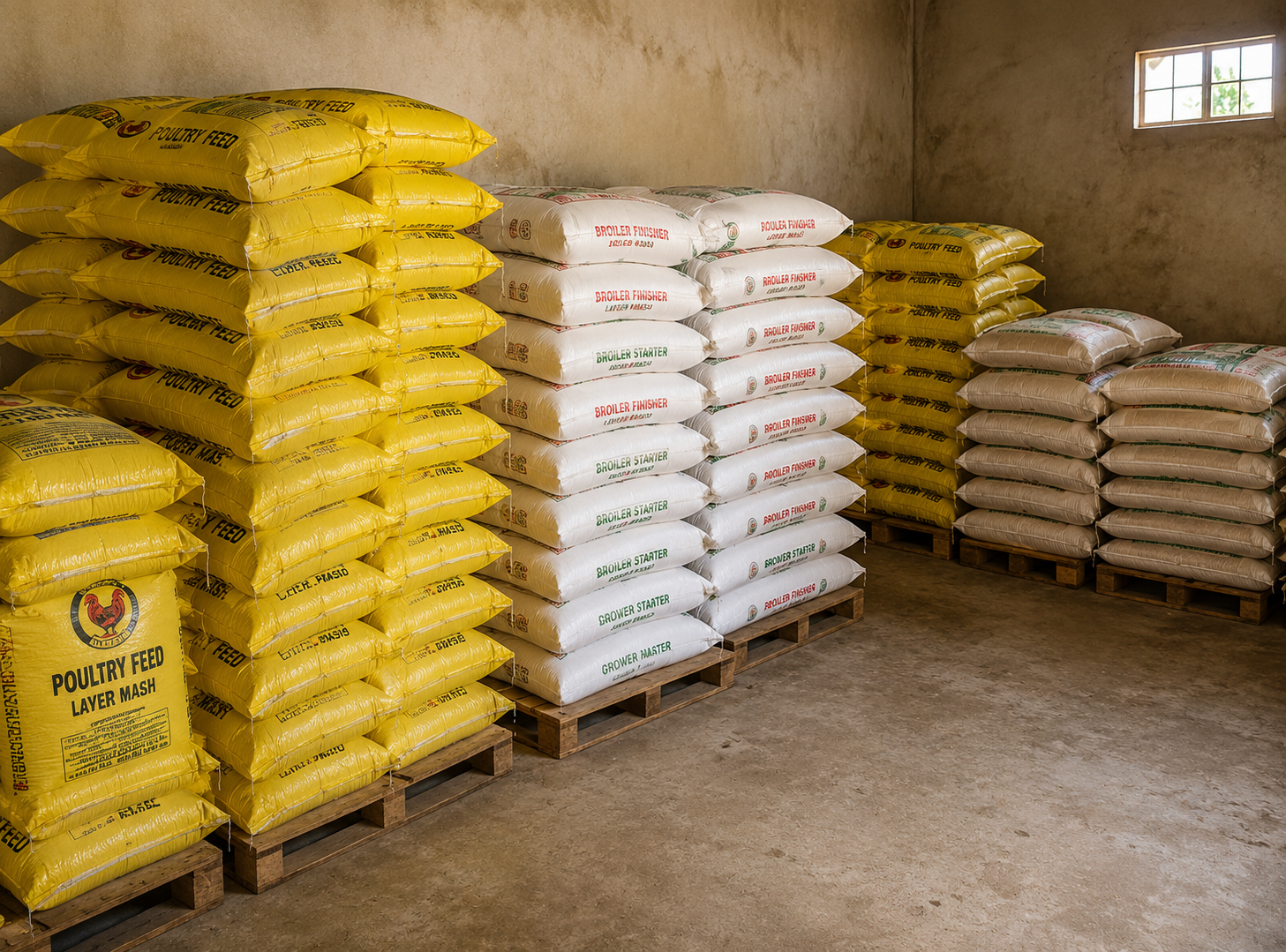 Feed storage at Churem Farms