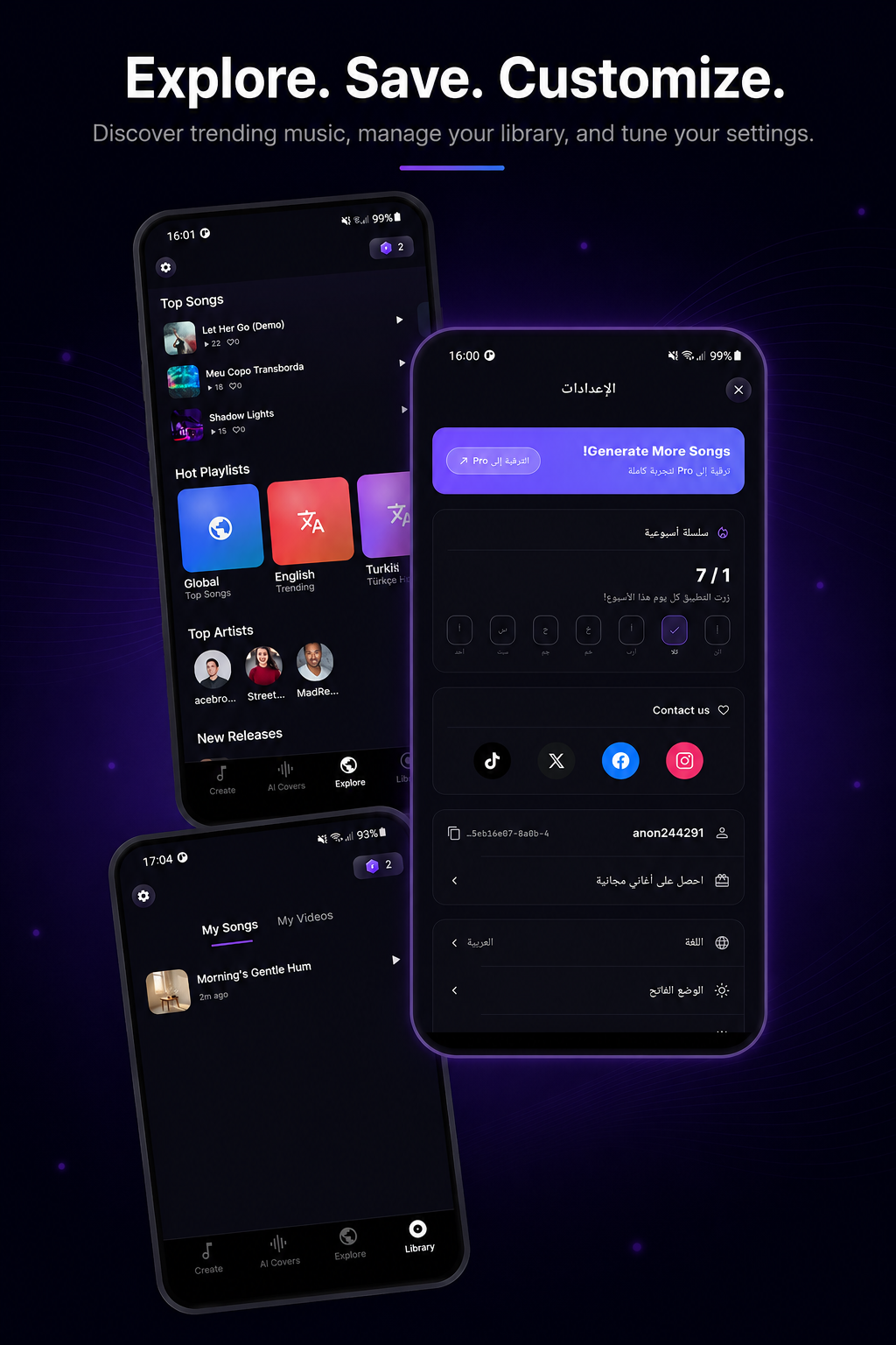 Muzicon | Flutter App AI Song and Video Generator