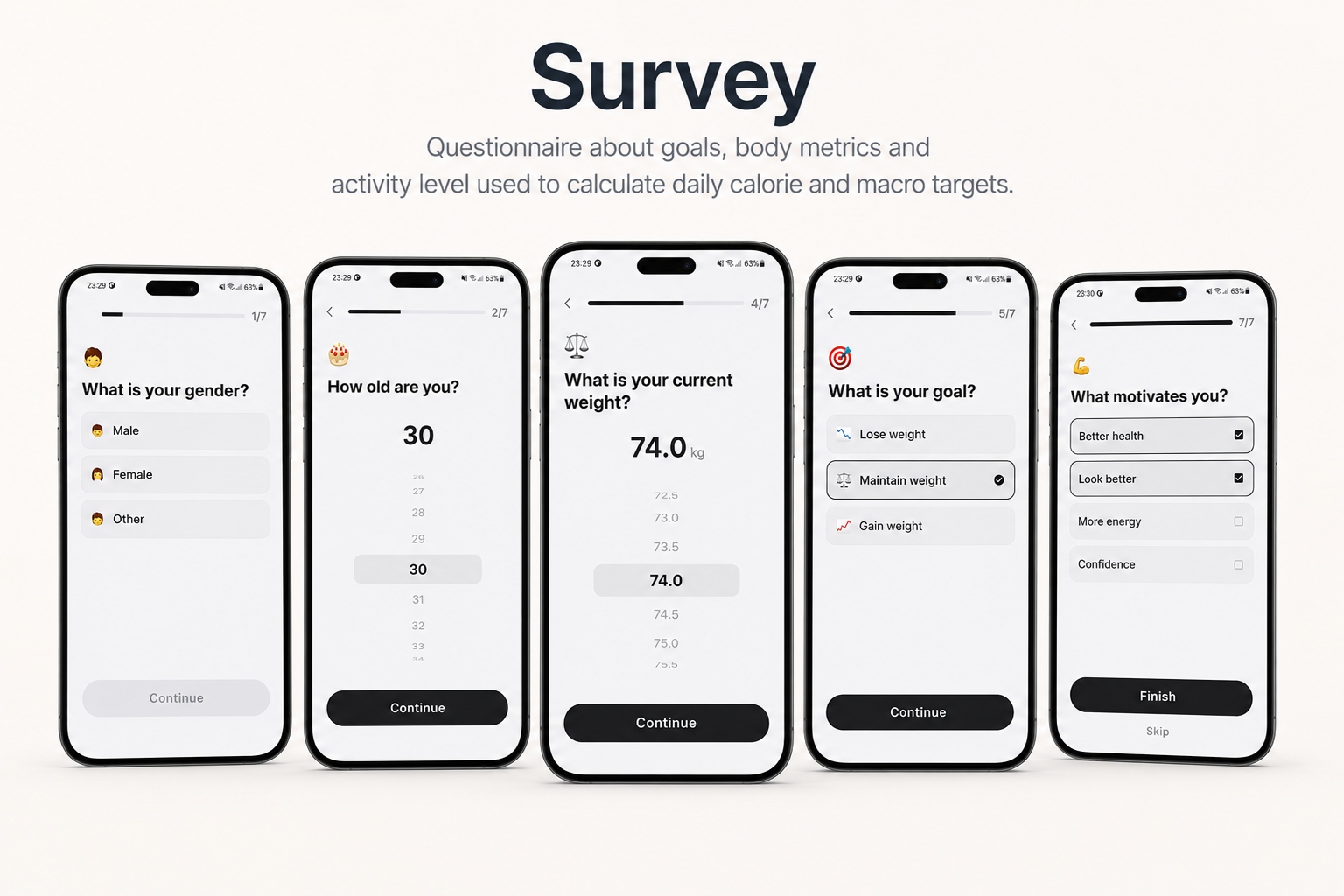 Calorist - Survey