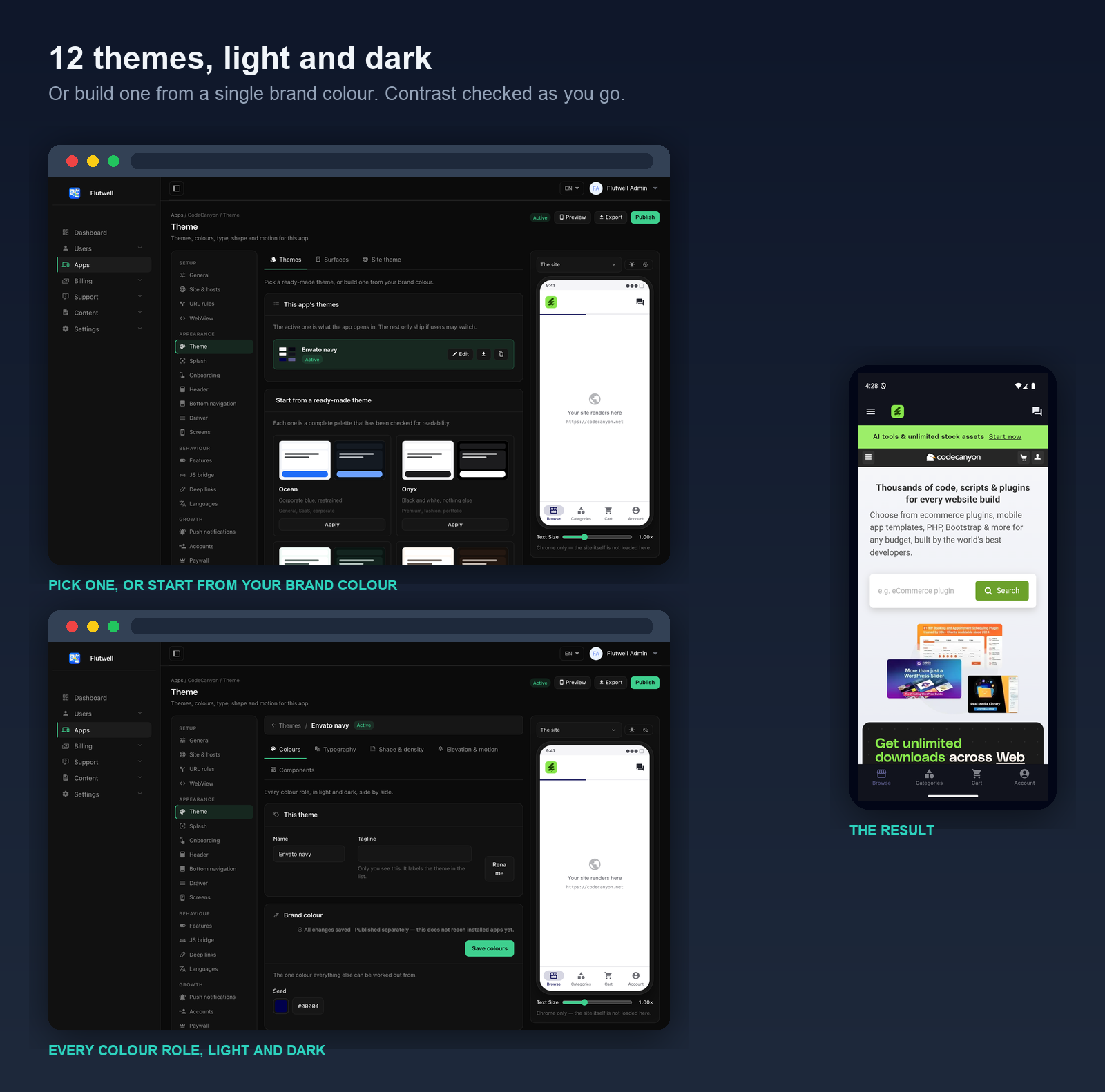 Flutwell WebToApp - themes