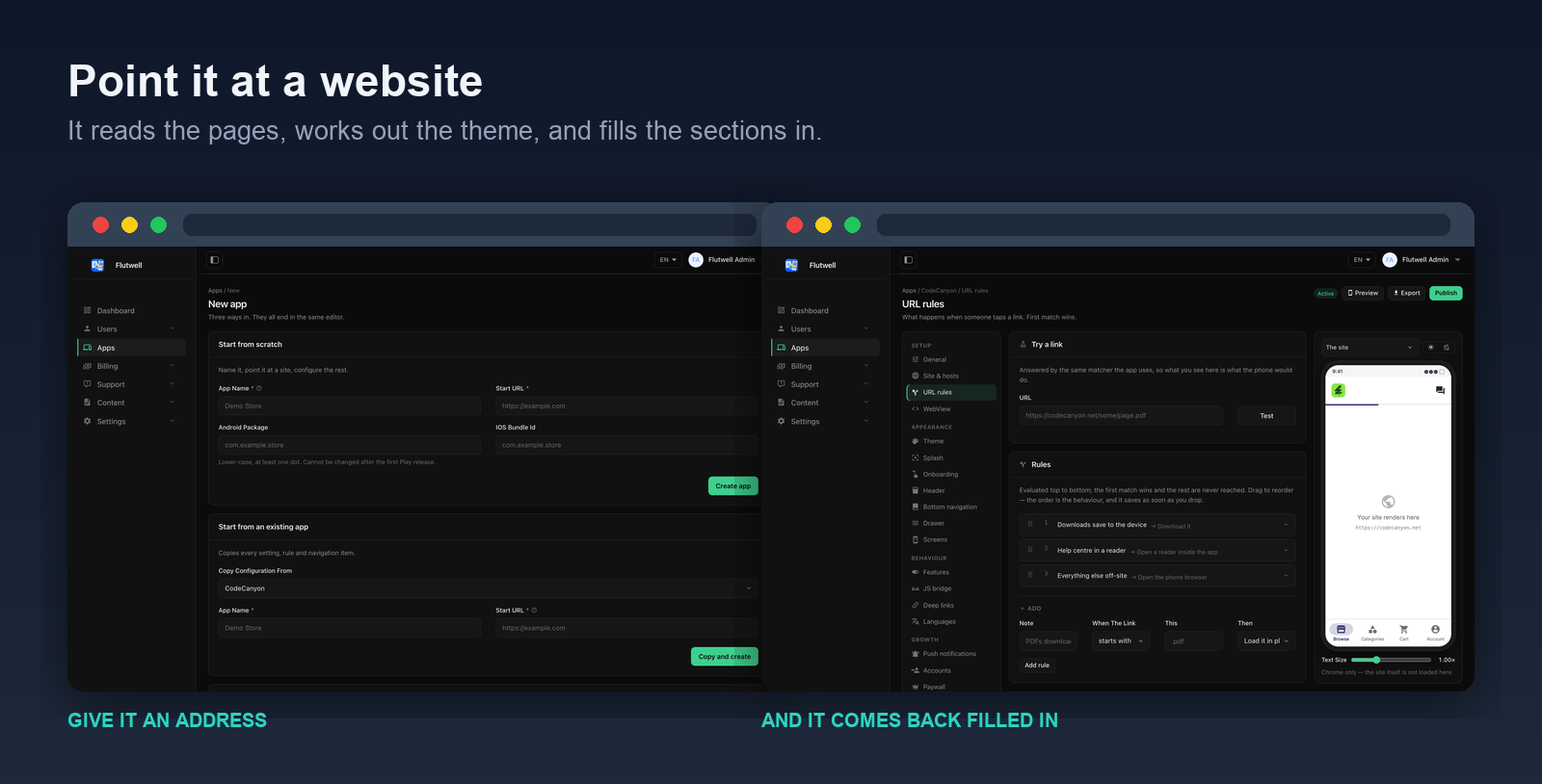 Flutwell WebToApp - AI website-to-app builder