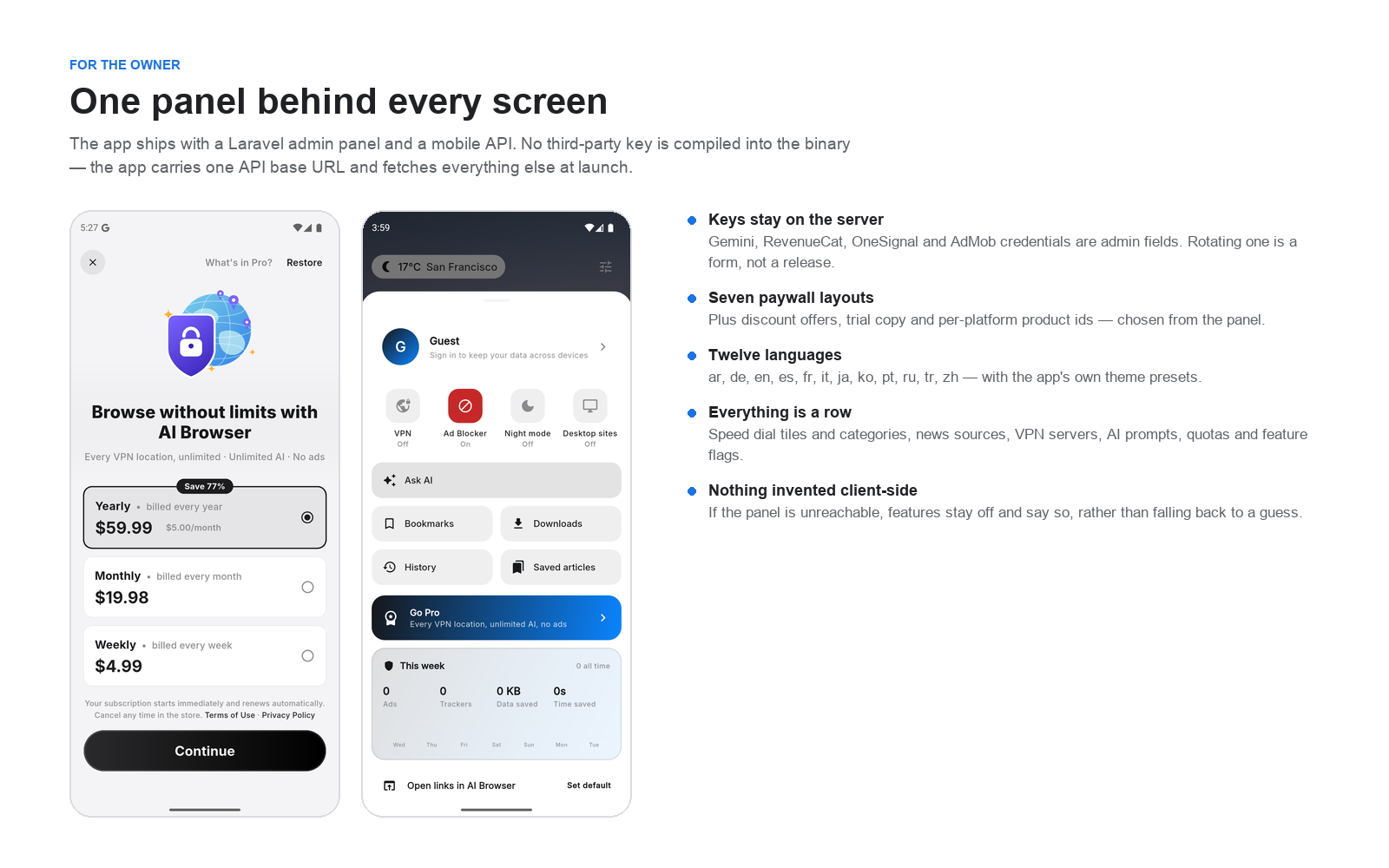 AI Browser VPN News System - Discover
