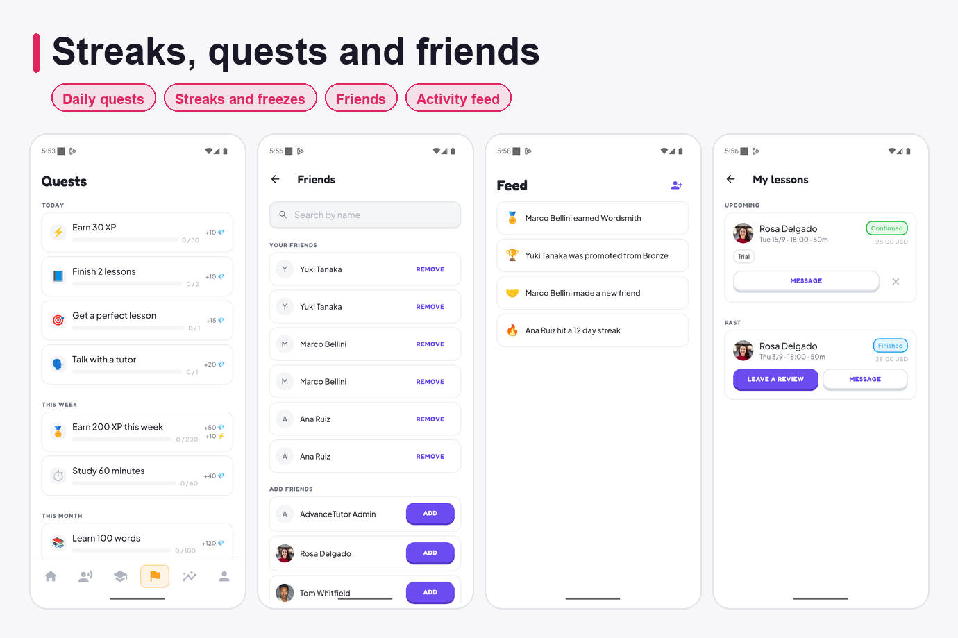 AdvanceTutor - AI language tutor, course path and human tutor marketplace