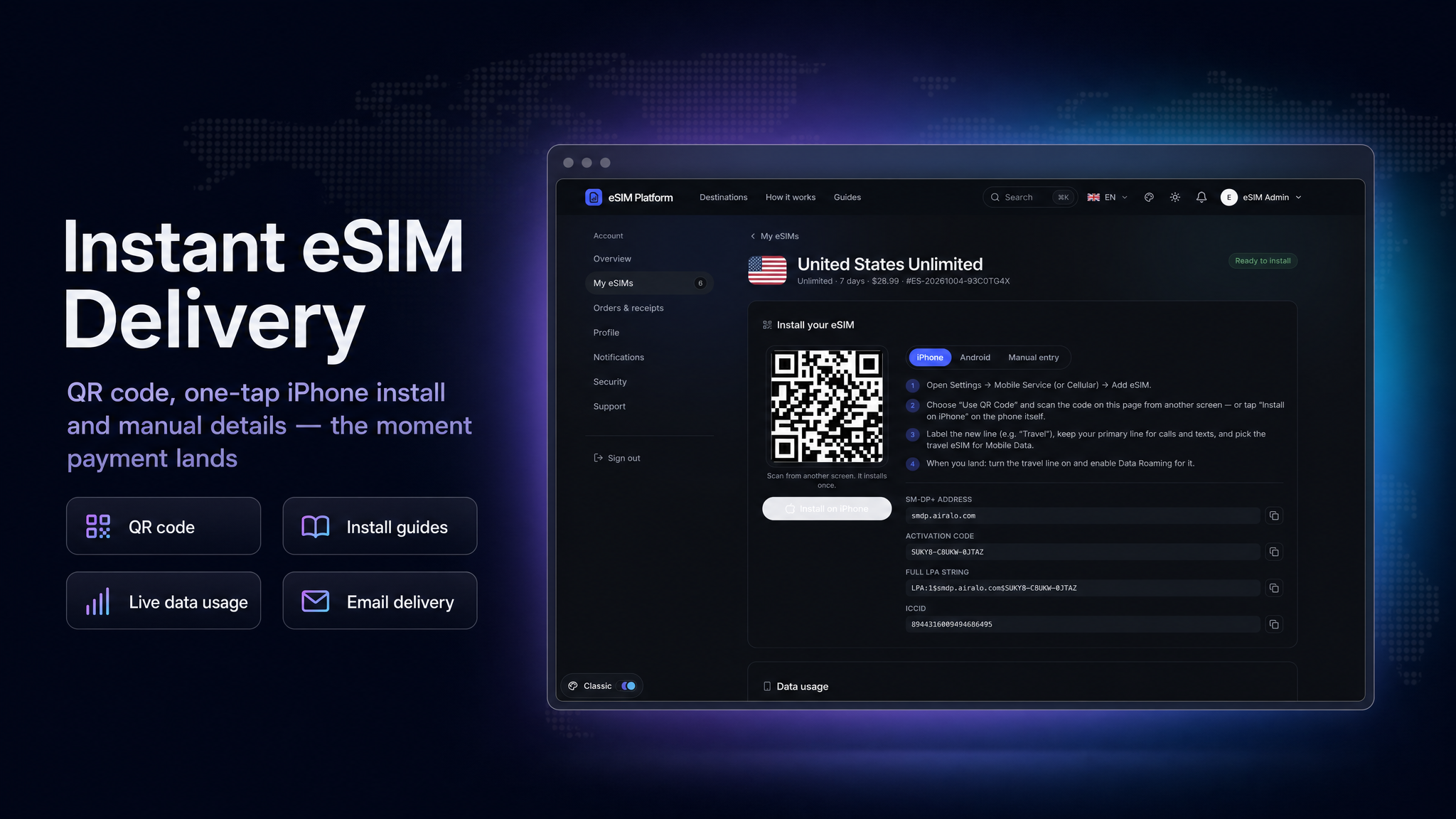 eSimLab | Flutter Mobile eSim Solution