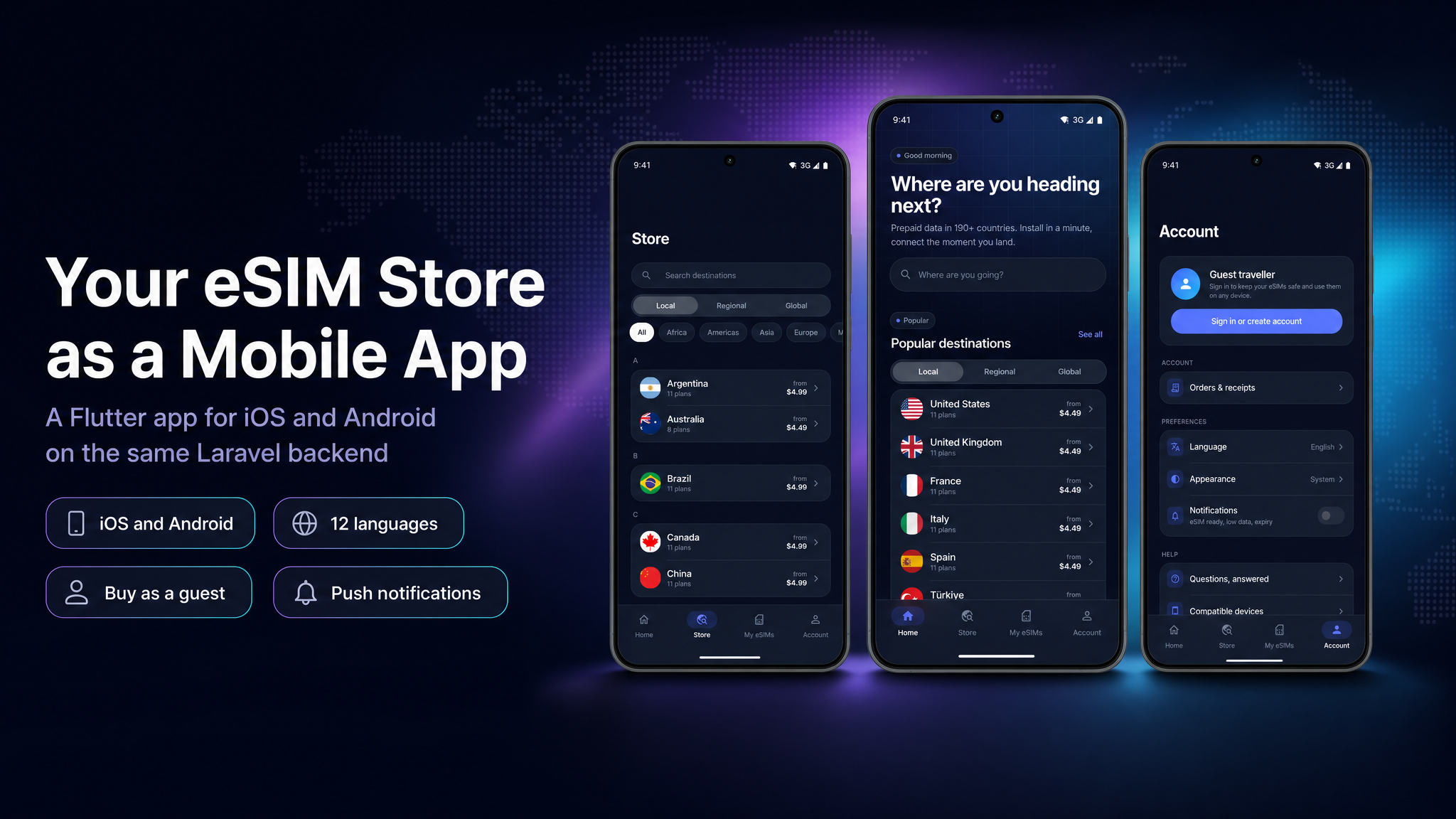 eSimLab | Flutter Mobile eSim Solution
