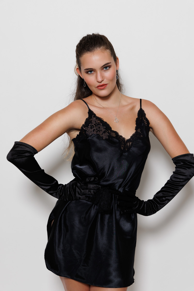 Glamour portrait with cover-shot styling