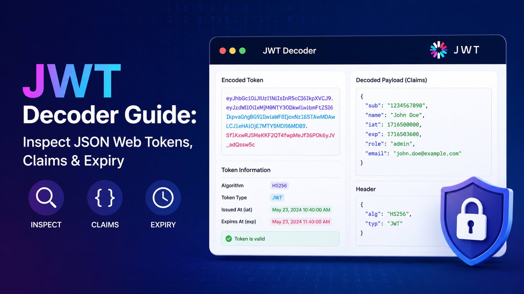 JWT Decoder Guide: Inspect JSON Web Tokens, Claims & Expiry