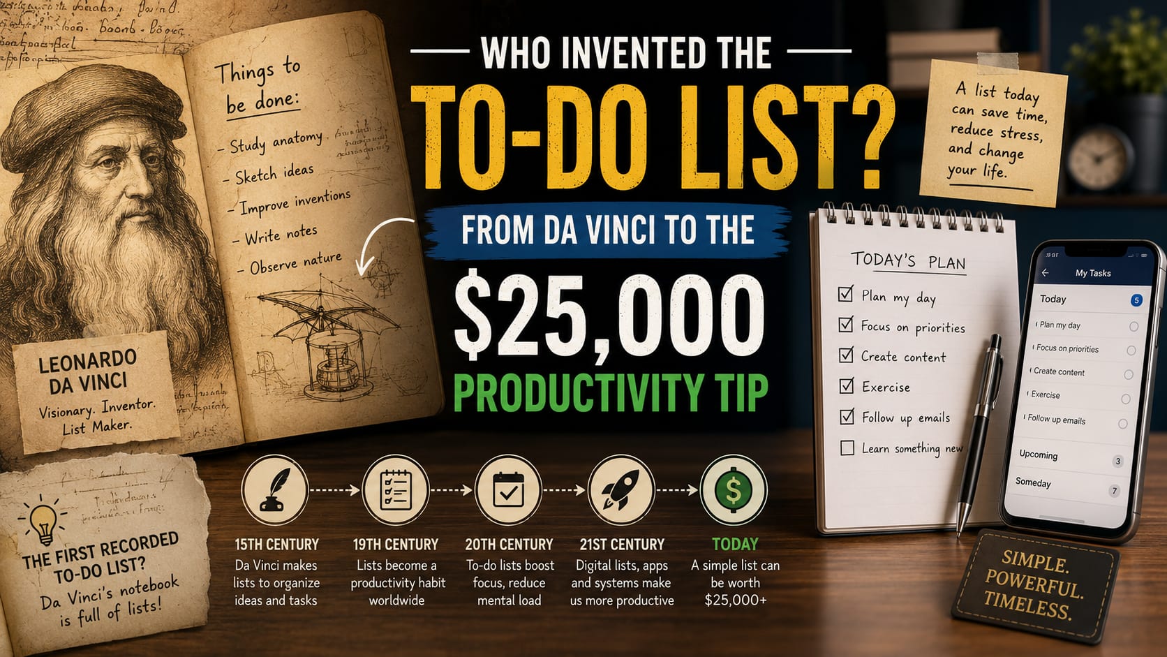 Who Invented the To-Do List? From Da Vinci to the $25,000 Productivity Tip