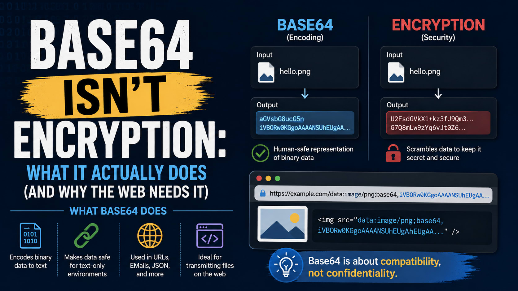 Base64 Isn't Encryption: What It Actually Does (and Why the Web Needs It)