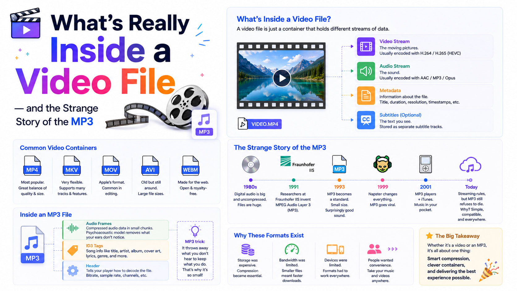 What's Really Inside a Video File — and the Strange Story of the MP3