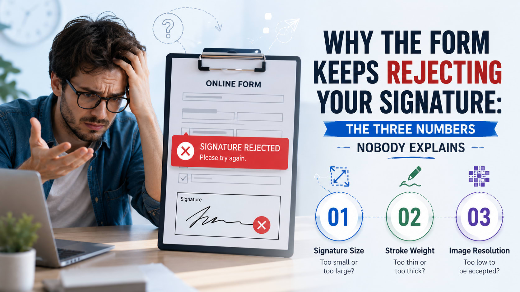 Why the Form Keeps Rejecting Your Signature: The Three Numbers Nobody Explains