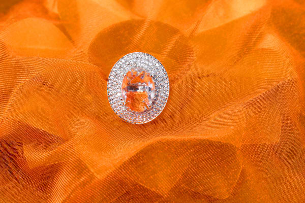 Oval Clear Stone Ring | Elegant Statement Cocktail Ring for Women