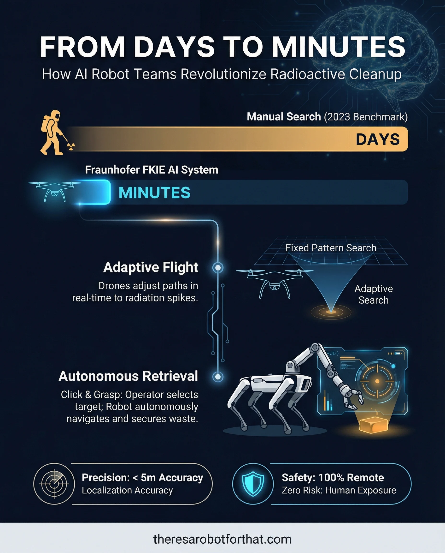 AI drones and robots team up to track radioactive waste