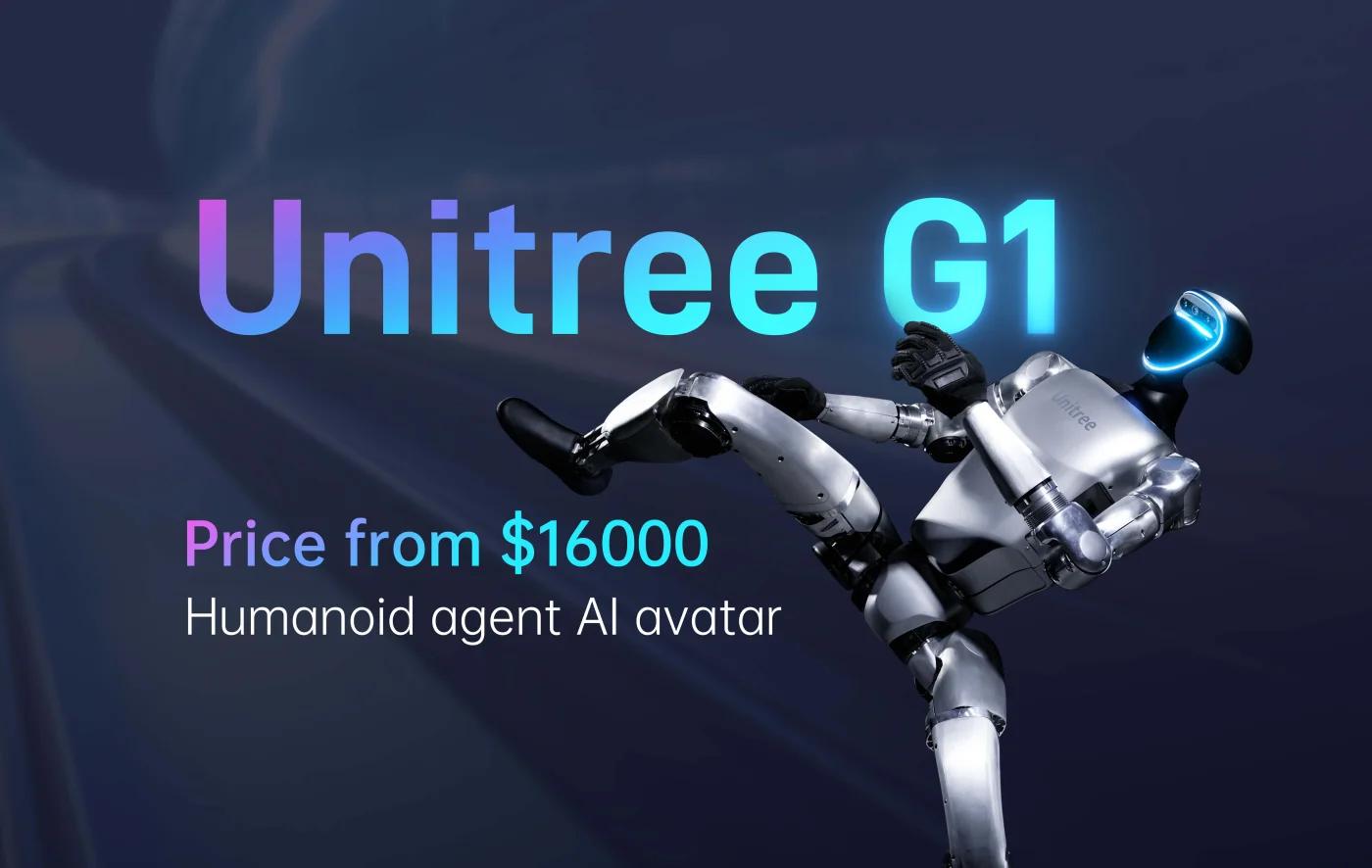 Unitree G1 affordable humanoid robot demonstrating agility, available from $16,000