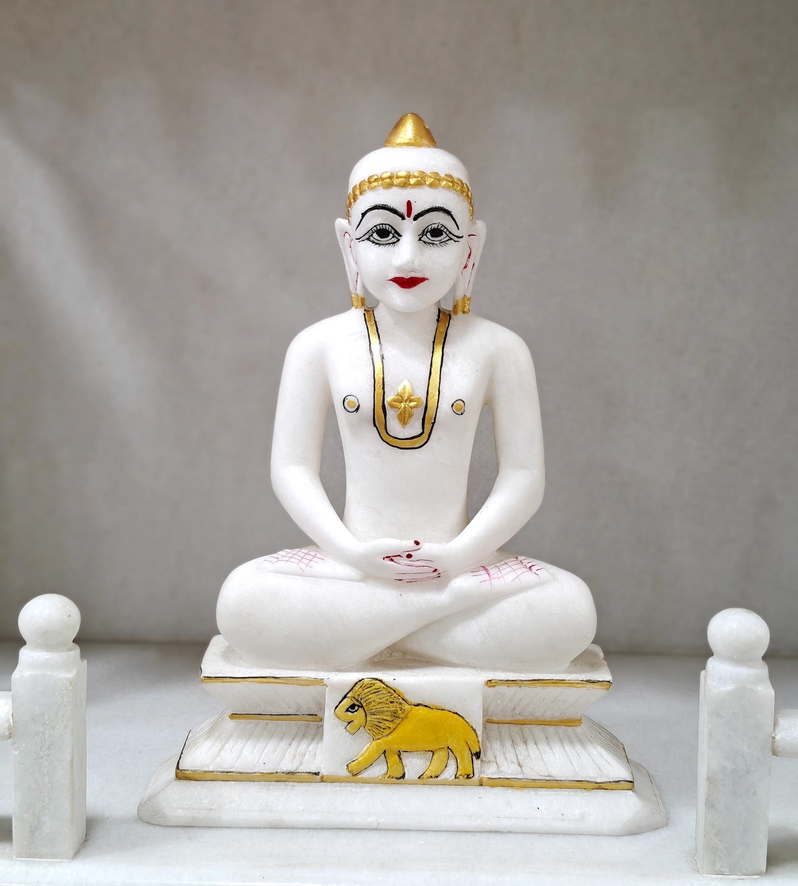 A murti part finished, chisel marks still showing in the stone