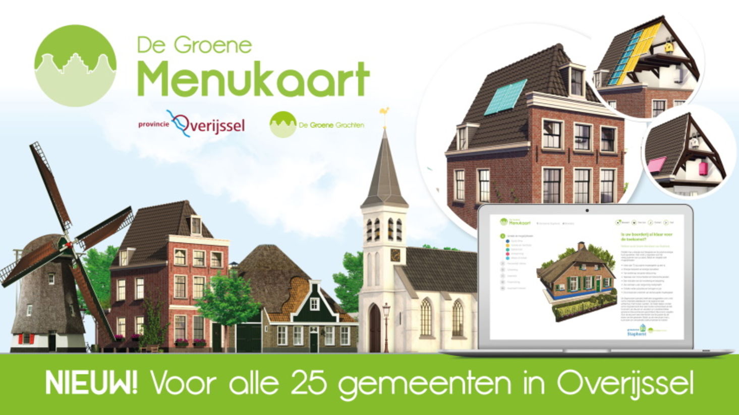 Afbeelding Groene Menukaart voor monumenten