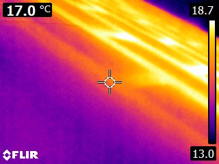 Infraroodfoto van vloer met vloerverwarming