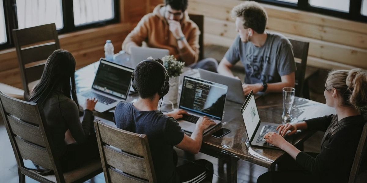 Team celebrating successful collaboration and results