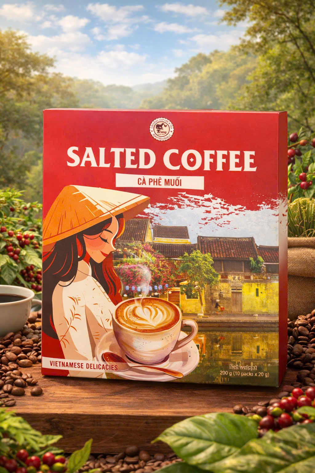 Salted coffee