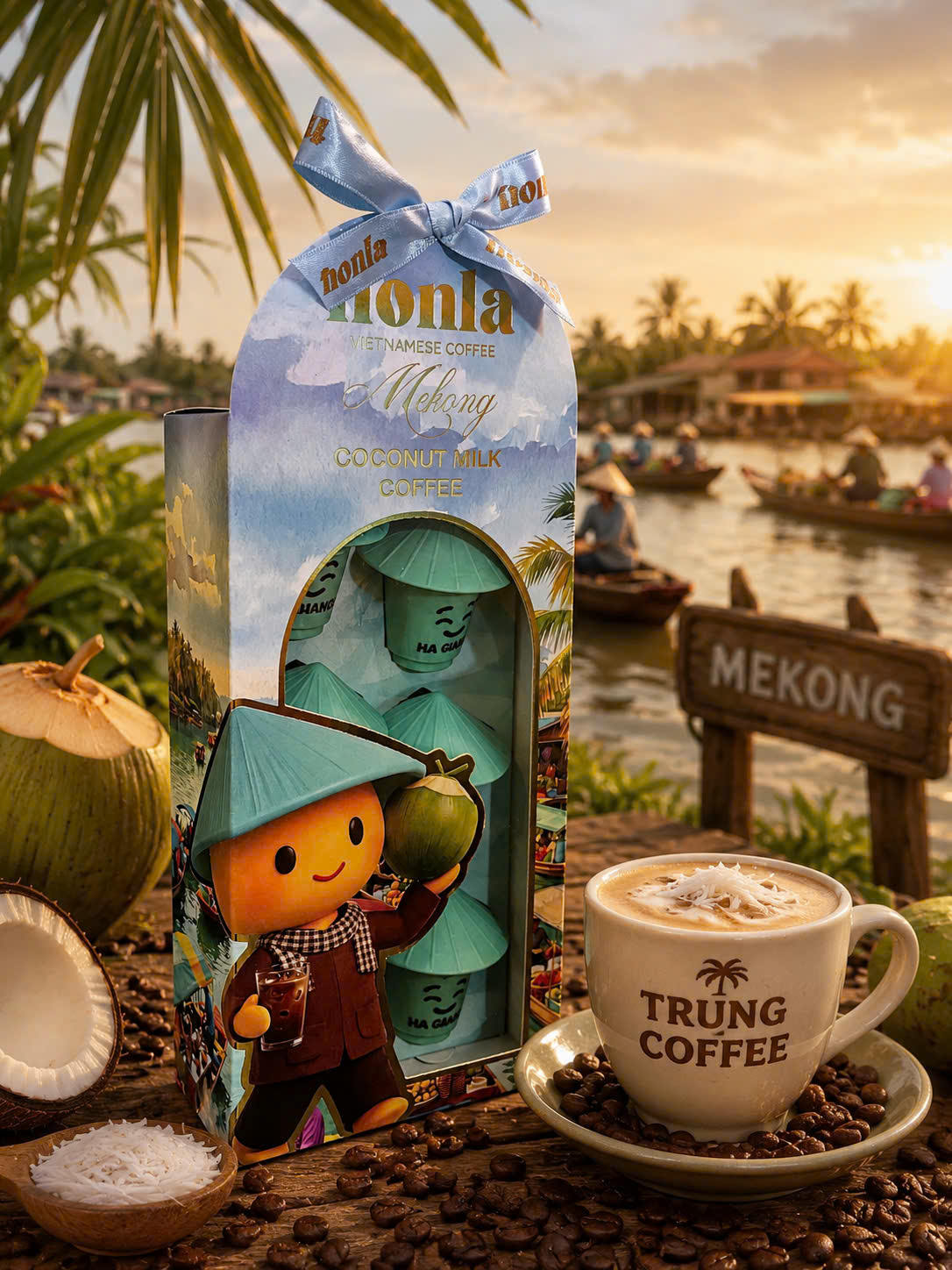 Coconut Milk Coffee Set 6