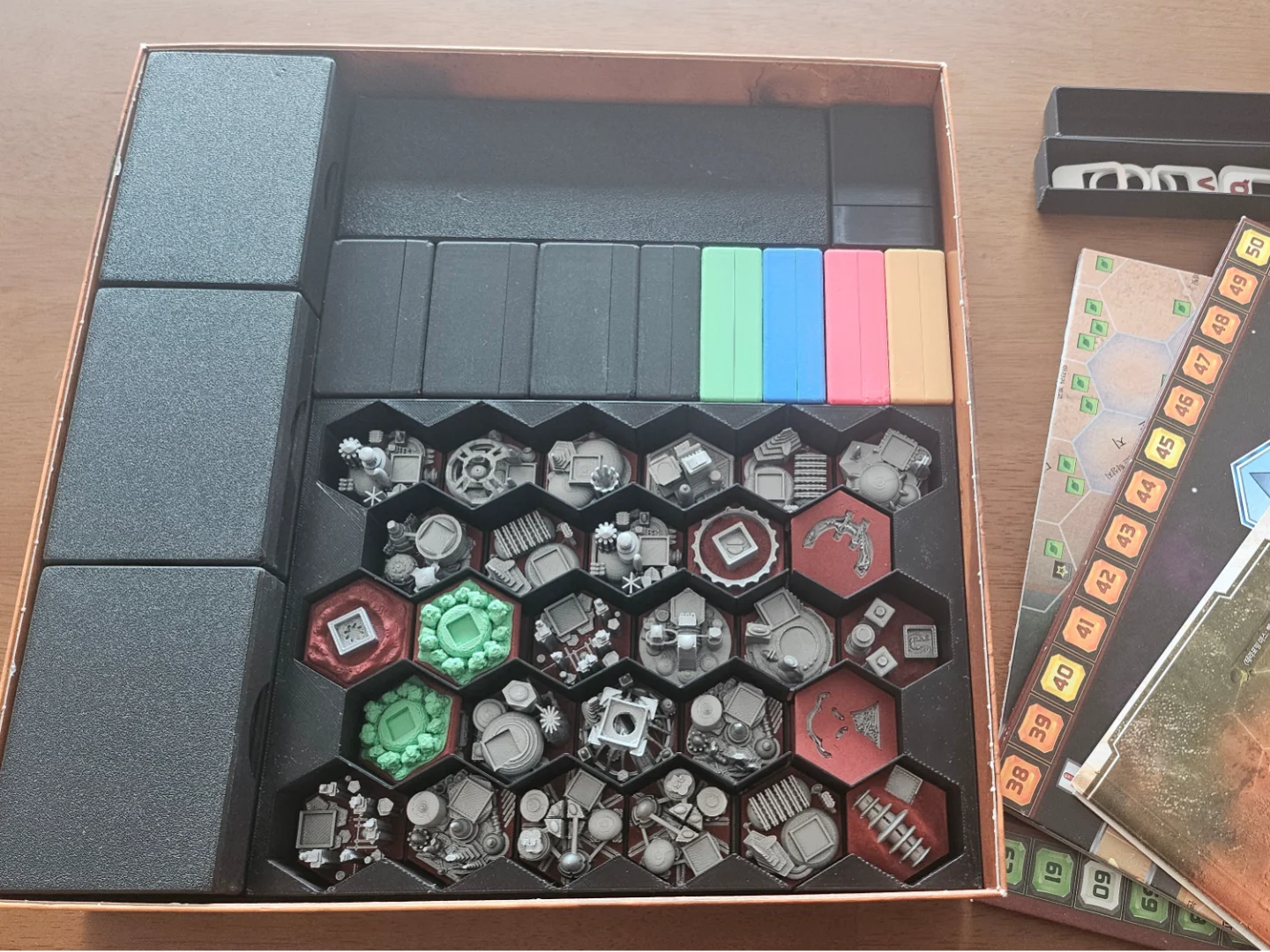 Terraforming Mars - Insert Organizador Completo com Suporte para Peças 3D