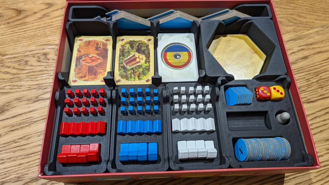 Catan - Insert - Organizador para Jogo Base + Expansão 5-6 Jogadores