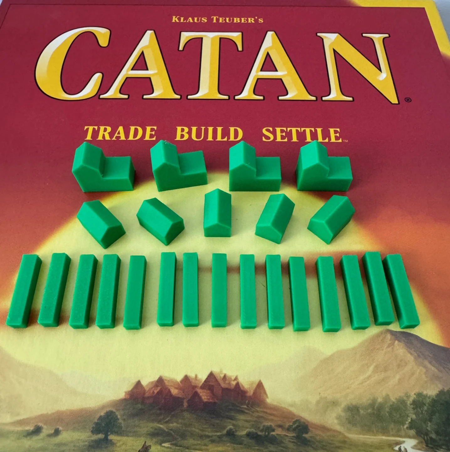Catan - Peças de Reposição (Cidades, Povoados e Estradas)