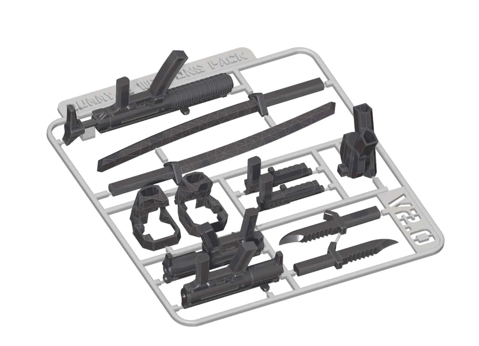 Miniatura - Pacote de Armas - Kit Miniaturas Táticas
