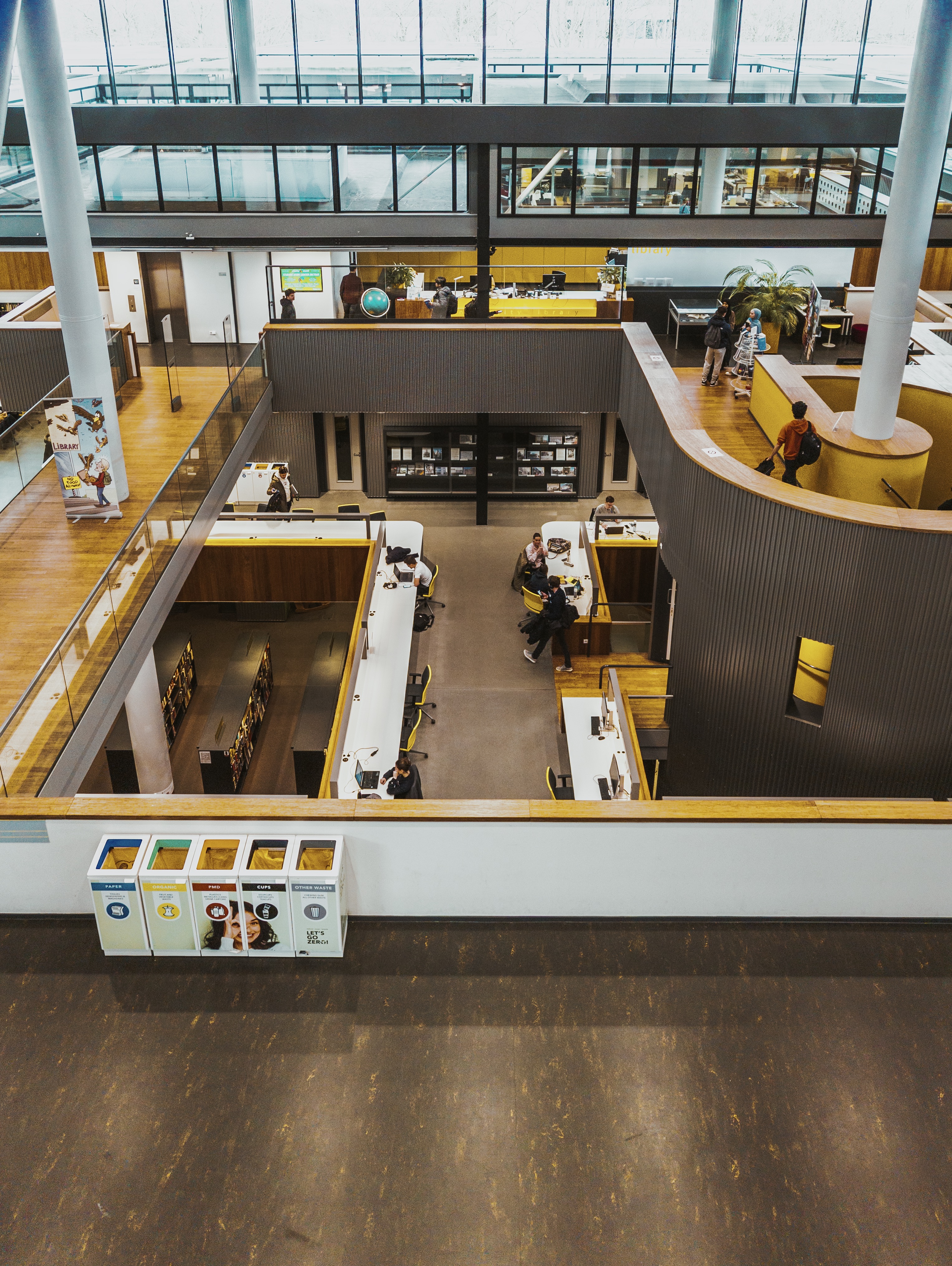 Top view of the University library