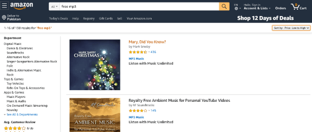 Download free music from amazon