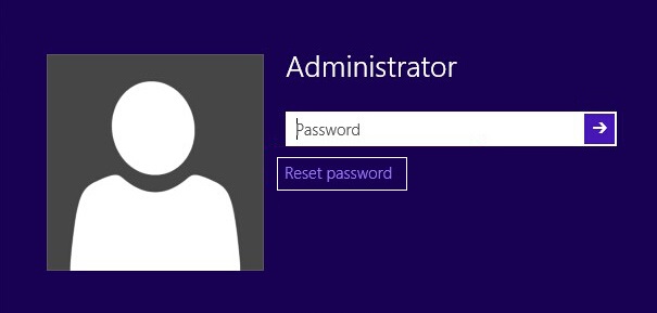 Click on reset password link