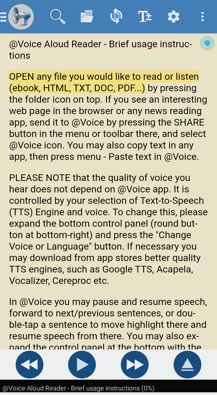 google text to speech reader for text files