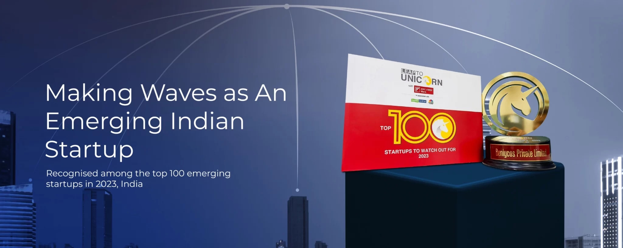 Benlycos recognized as a top 100 emerging Indian startup in 2023