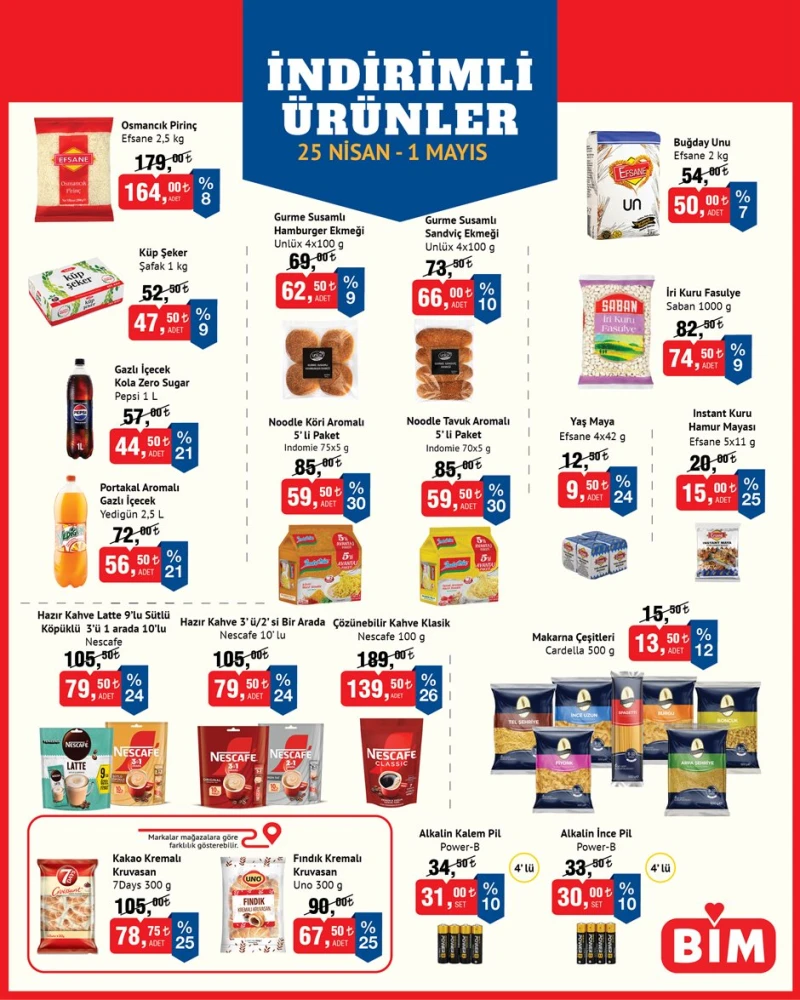 Bi̇m aktüel katalog 25 Nisan indirimleri Bi̇m aktüel katalog 25 Nisan indirimleri