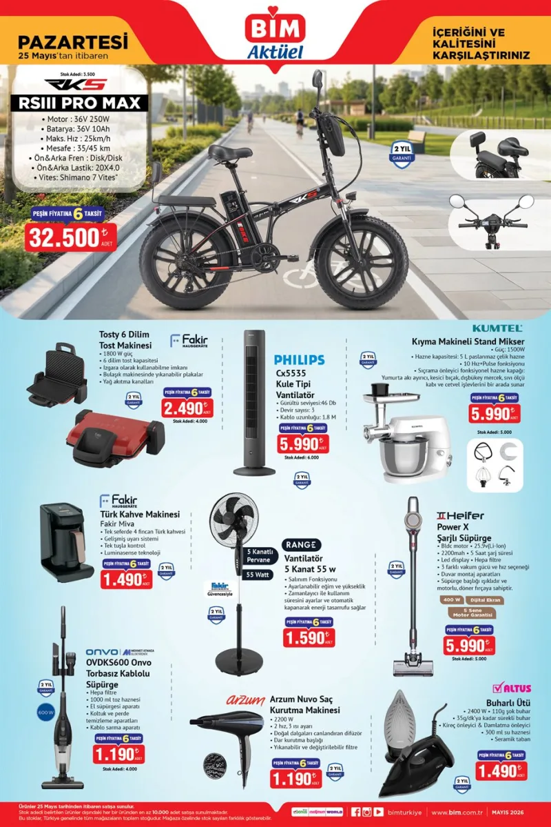 Bi̇m aktüel katalog 25 Mayıs indirimleri
