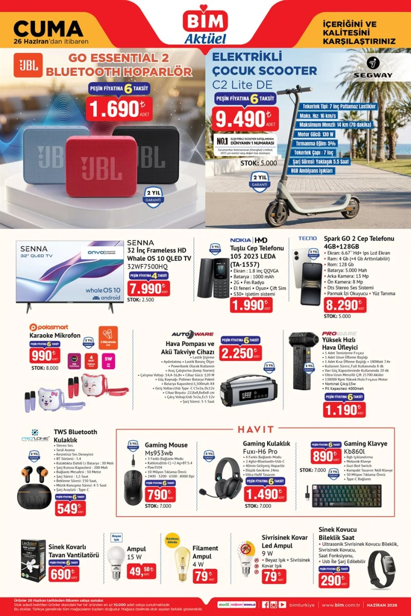 Bim aktüel indirimli ürünler 26 Haziran 6 Bim aktüel katalog 26 Haziran