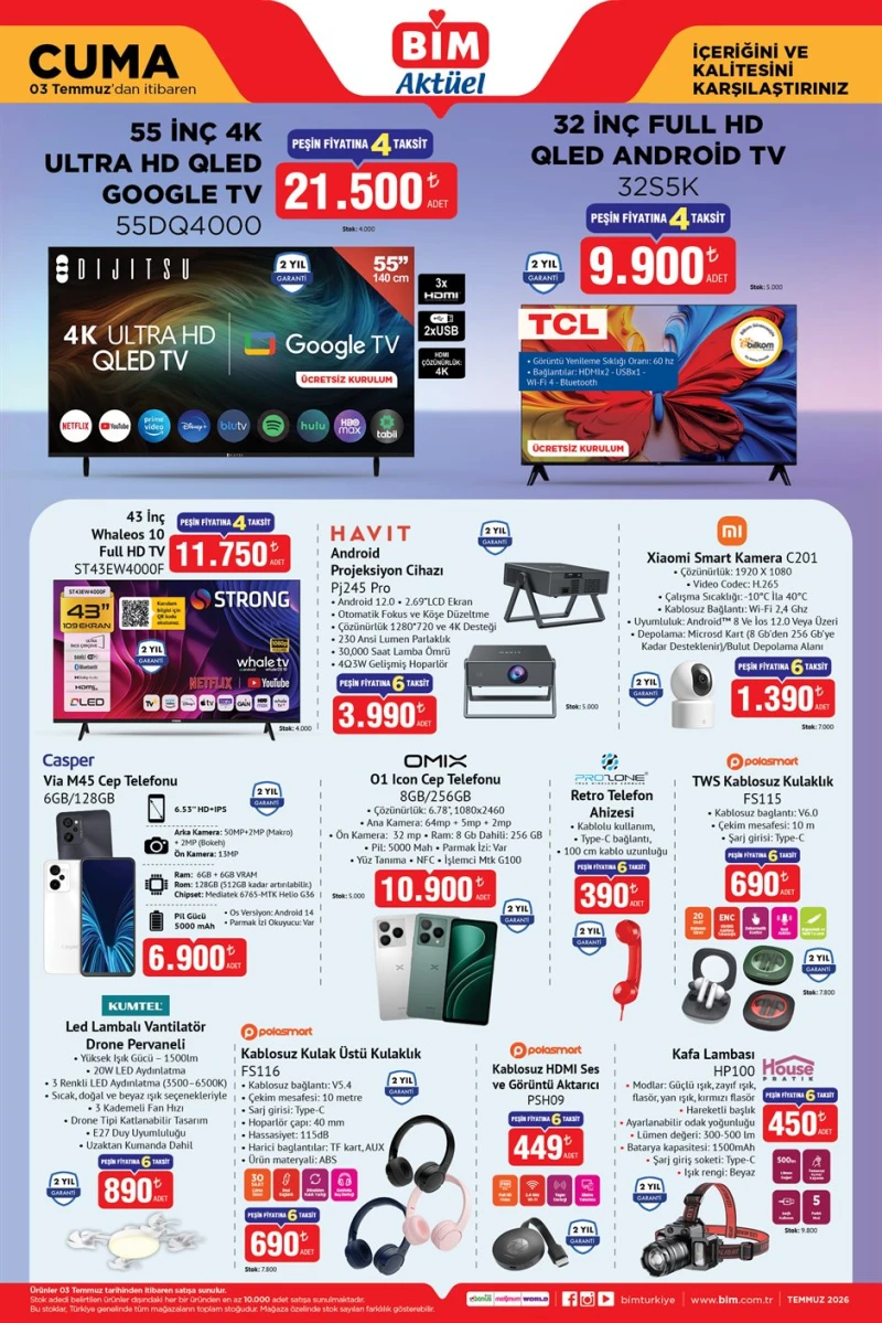 Bim haftanın aktüeli 3 Temmuz aktüel katalog