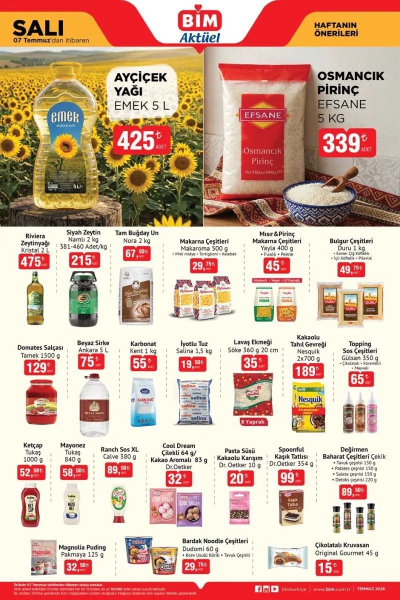Bim aktüel katalog 7 Temmuz