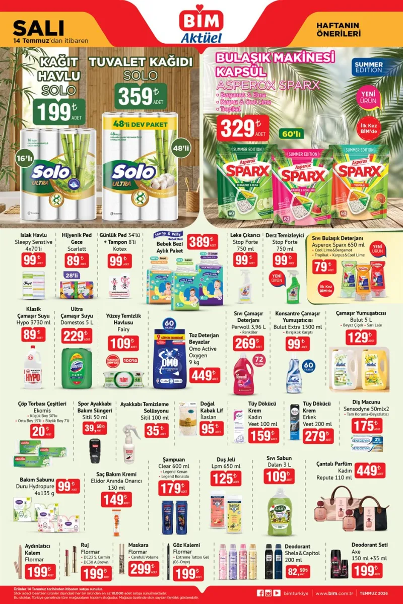 Bim aktüel katalog 14 Temmuz indirim