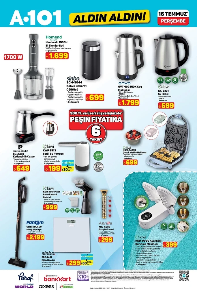 A101 aktüel katalog 16 Temmuz