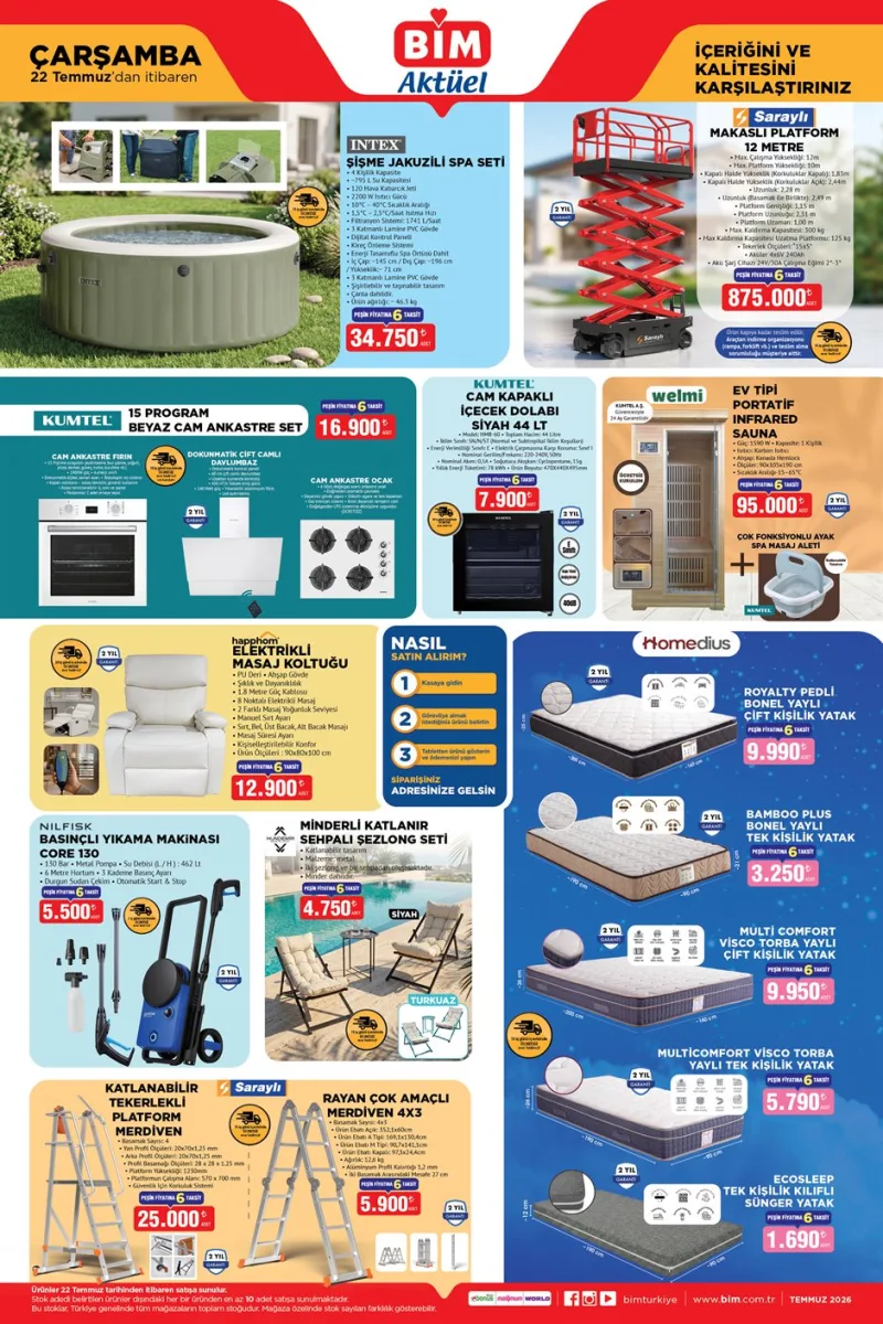 Bim 22 Temmuz aktüel katalog fırsatları