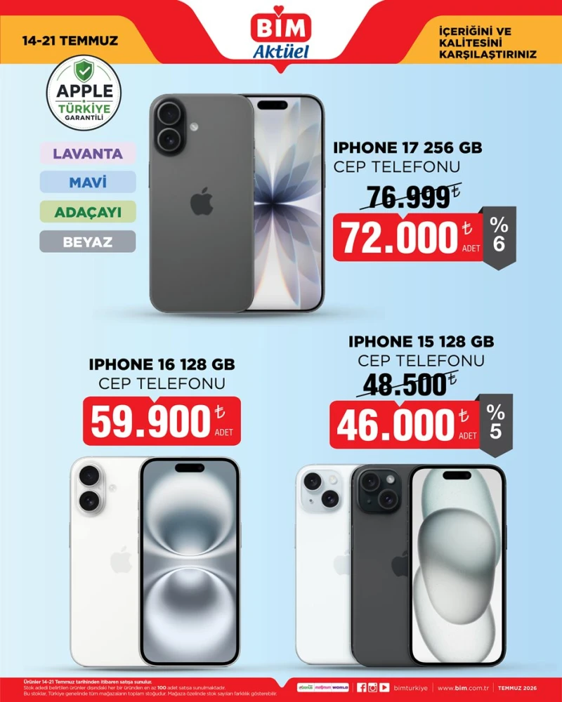 Bim indirim katalog 14 Temmuz