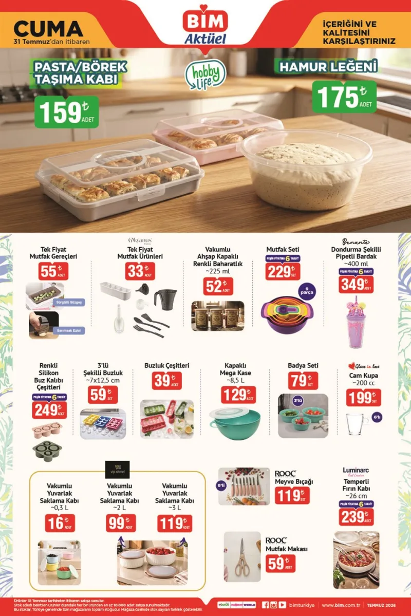 Bim aktüel katalog 31 Temmuz