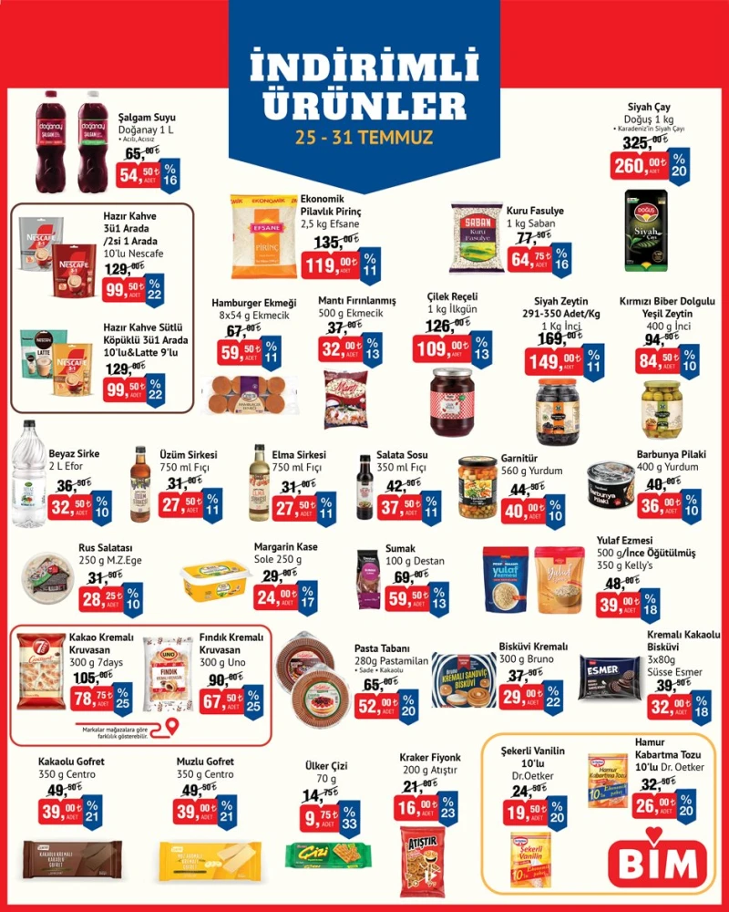 Bim indirim katalog 25 Temmuz