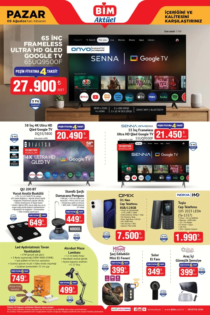 Bim aktüel katalog 9 Ağustos