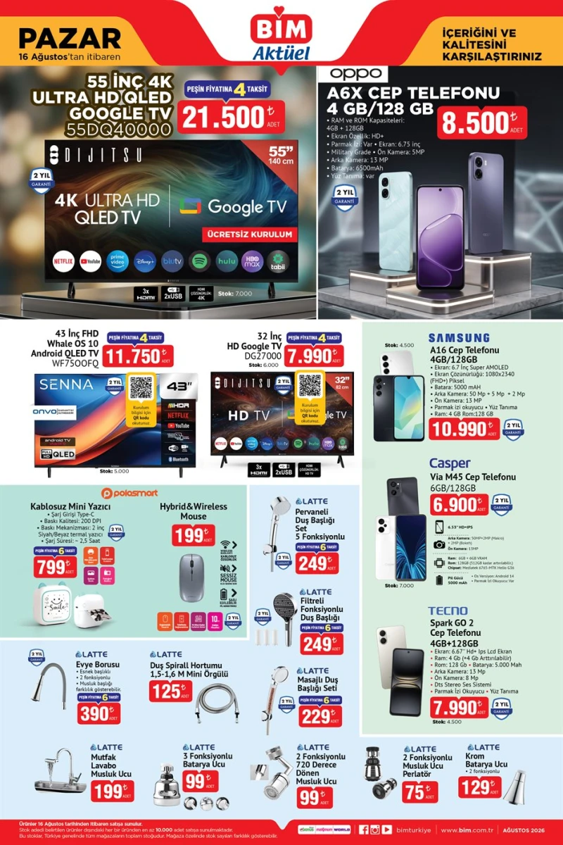 Bim aktüel katalog 16 Ağustos