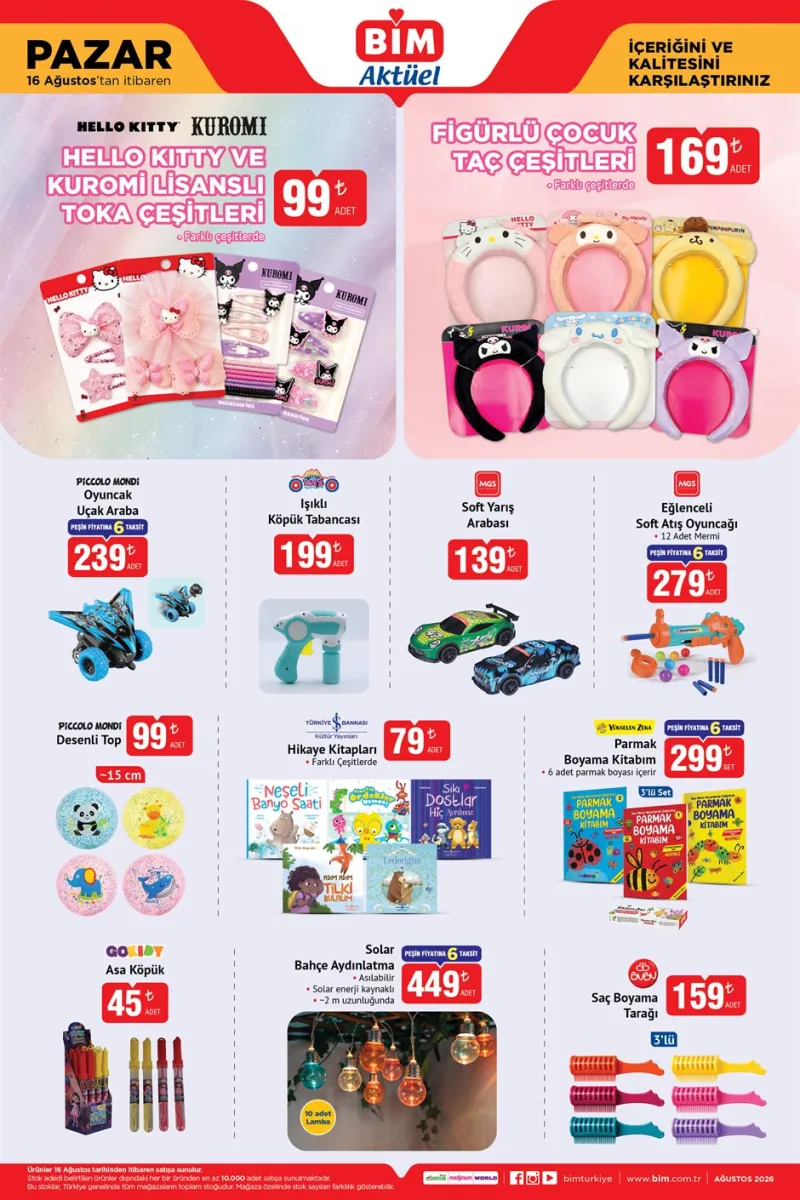 Bim aktüel katalog 16 Ağustos