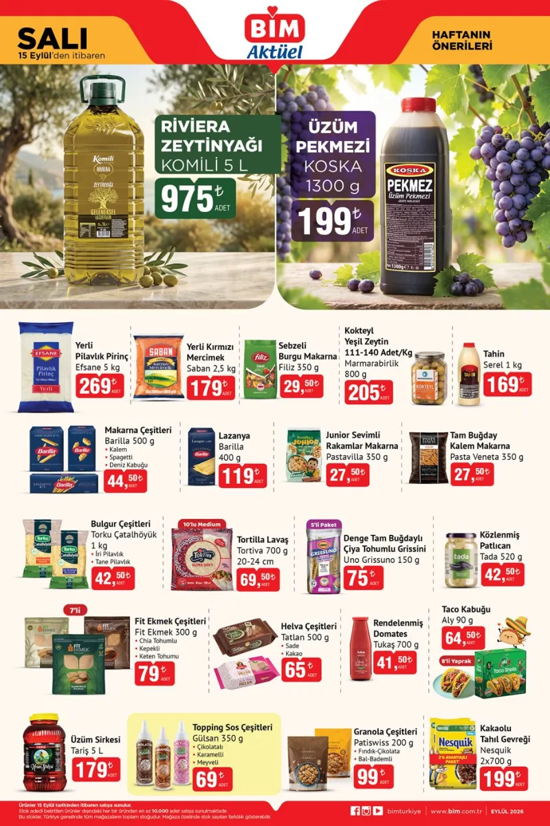 Bim aktüel katalog 15 Eylül